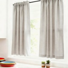 Small Short Blackouts Curtains for Kitchen and Bathroom Window Thermals Fabric