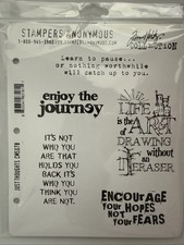 NEW Tim Holtz Stampers Anonymous "JUST THOUGHTS" Rubber Cling Stamp Set