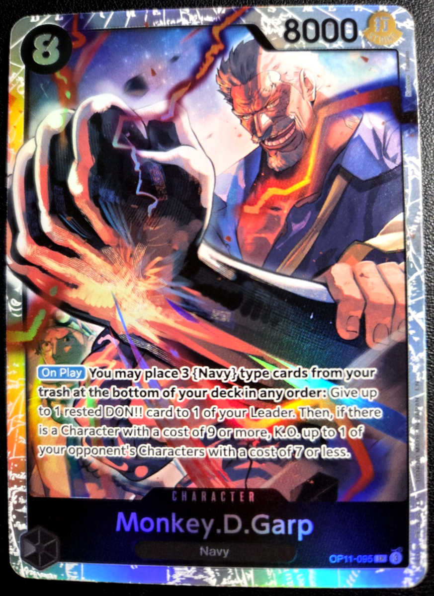 Monkey.D.Garp OP11-095 SR ONE PIECE Tcg Card Game NM BLACK | eBay