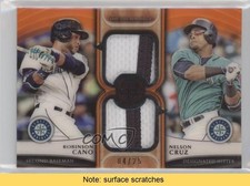 2018 Topps Tribute Dual Relics Orange 4/25 Robinson Cano Nelson Cruz READ h3a