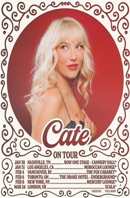 Cate 2026 Tour Poster - Premium Matte Vertical Poster