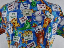Cottonality Scrub Top Women's Ladies'  Dentist Hygenist - Animal Characters