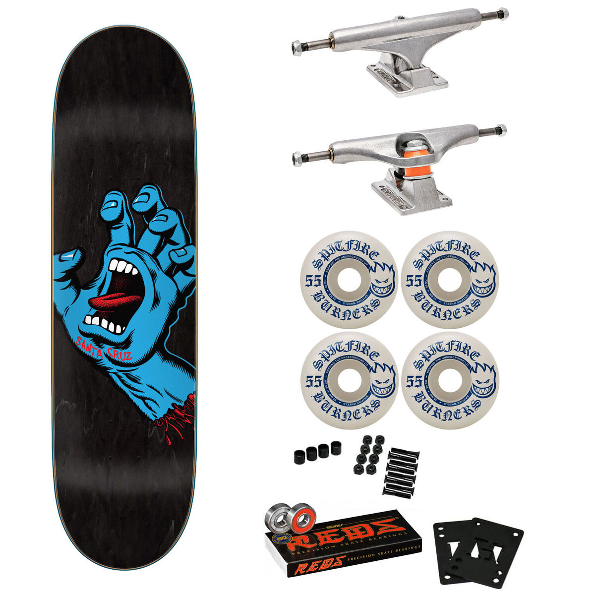 Santa Cruz Skateboard Complete Screaming Hand 8.6 Santa Cruz Skateboard Complete Screaming Hand 8.6