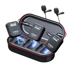 SYNCO G2(A2) Pro Wireless Lavalier Microphone 2.4GHz Dual Lapel Mic for Camera