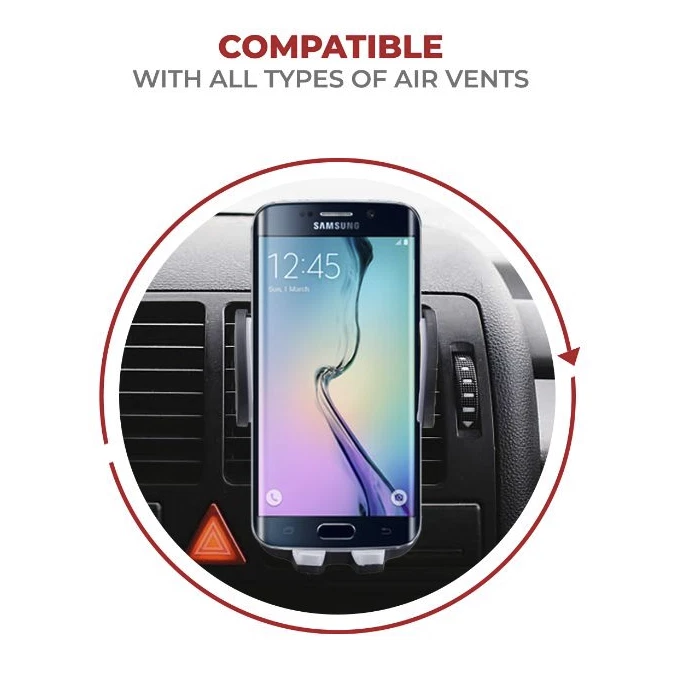 Mobile Phone Holder Car Air Vent Mount iPhone 11/11 Pro/11 Pro Max/X Cell Phones - Image 4 of 4