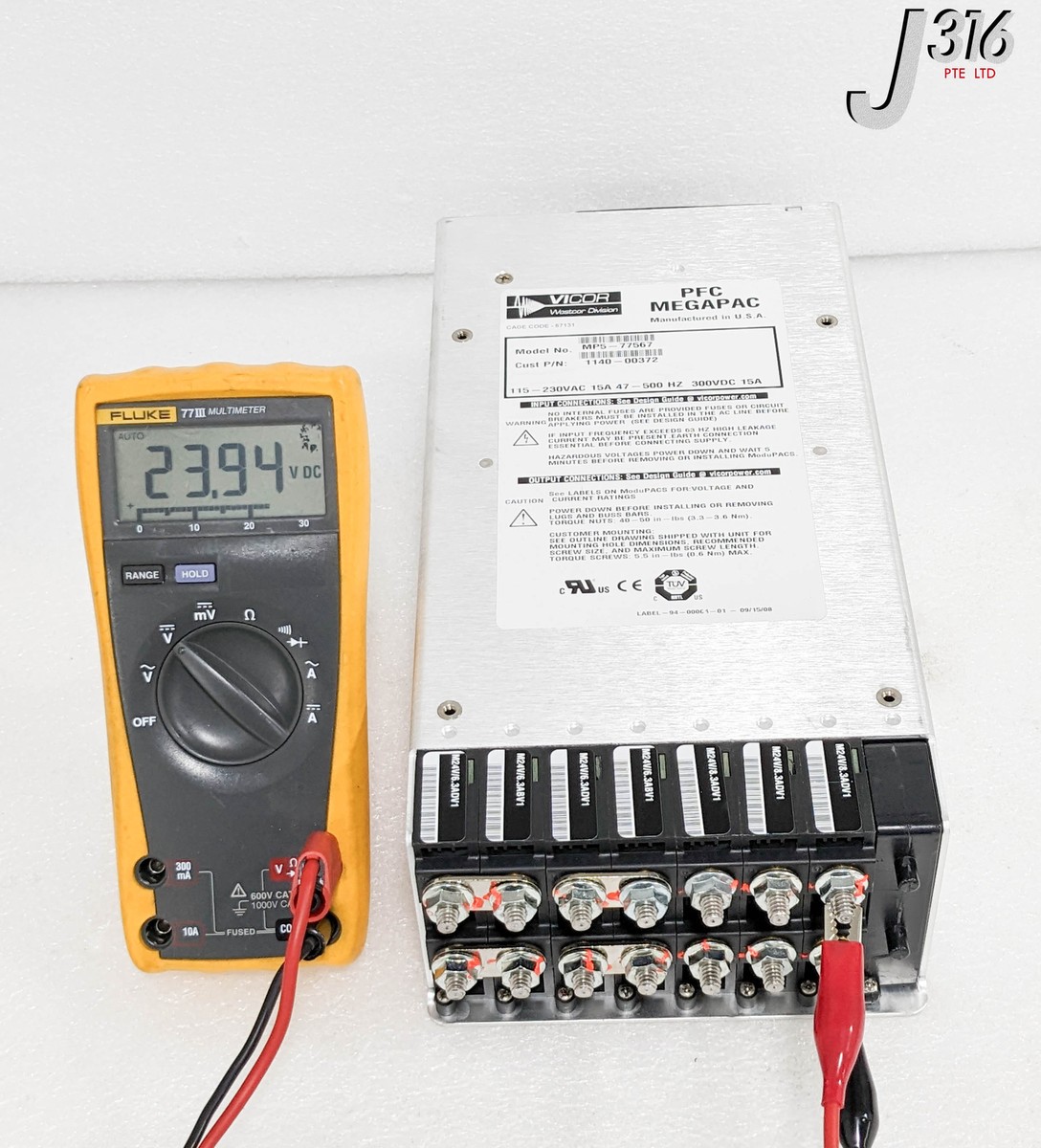 34061 VICOR POWER SUPPLY, PFC MEGAPAC, 24VDC, AMAT 1140-00372 MP5