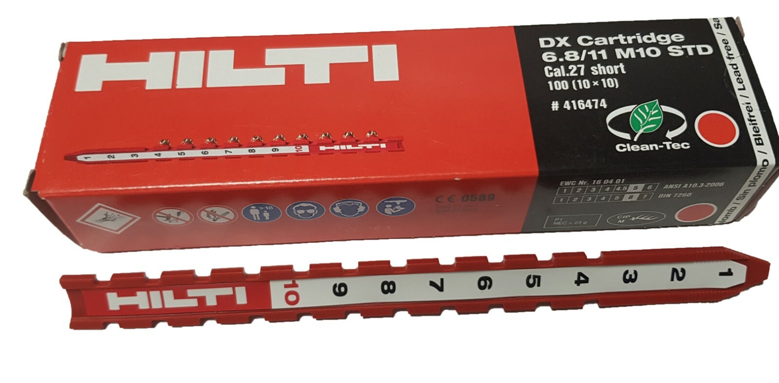 Cartouches Hilti DX 6,8/11 M10 Cal.27 - Lot De 10 Boîtes, Ancien Stock Neuf