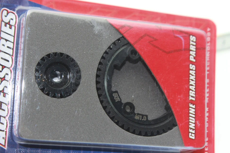 Traxxas TRX 6450 Hauptzahnrad 50Zähne Stahl breit + 20Zähne Ritzel 1.0 Pitch NEU - Bild 3 von 4