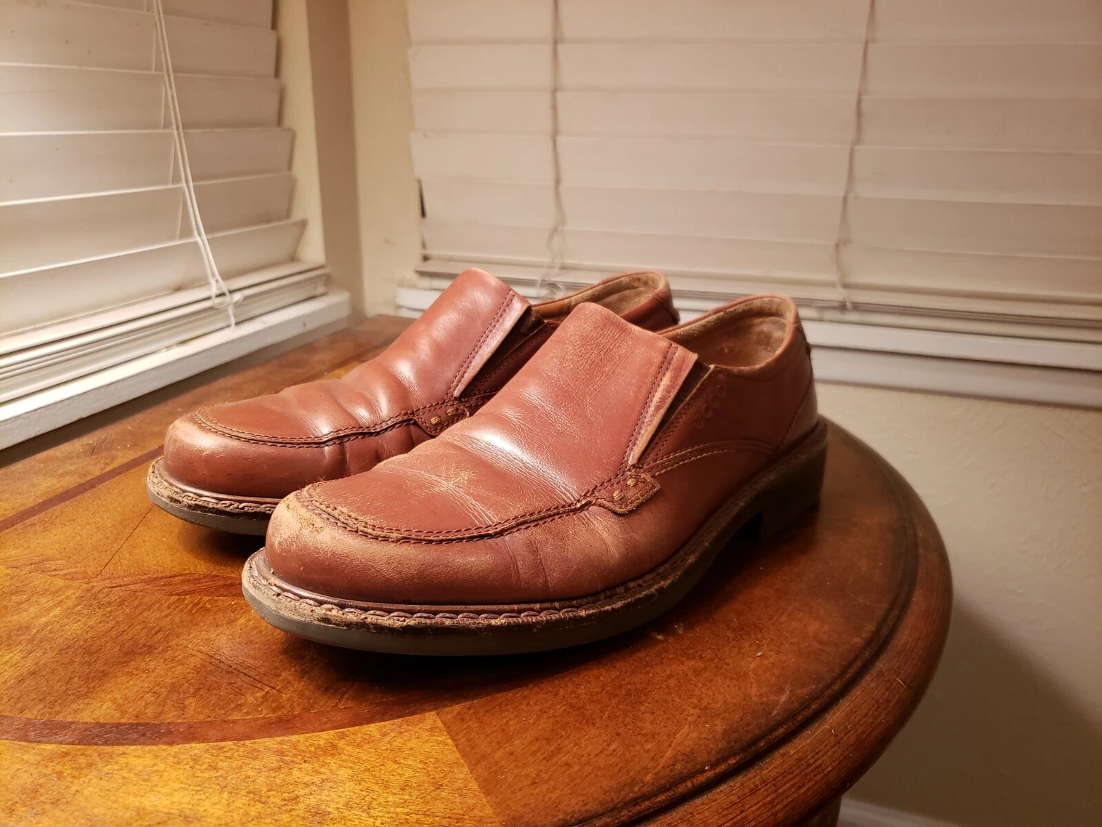 Mocassini slip on ECCO taglia US 7 7 5 EUR taglia 41 pelle marrone antiurto A170