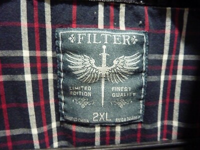 Chemise Filter 'City Of Angels' édition Limitée - Taille L, 100% Coton Noir, Broderie, Occasion