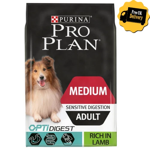 Pro Plan Adult Medium Sensitive Digestion OptiDigest - Lamb Dry Dog Food 14kg