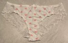 Pink Heart White Lace Bikini Panties L — photo 2