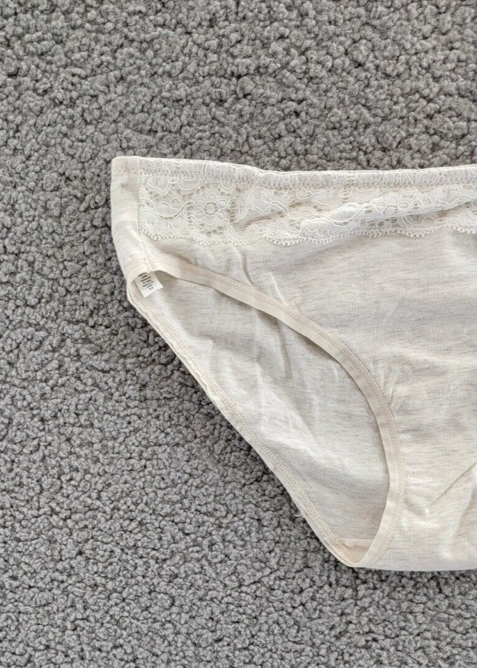 Braguita de bikini Le Mystere Touch para mujer M beige jaspeado encaje superposición cintura elástica Foto 3 de 4