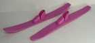 Vintage Barbie Doll Water/Snow Skis Cross Country Built-In Boots Hot Pink PAIR