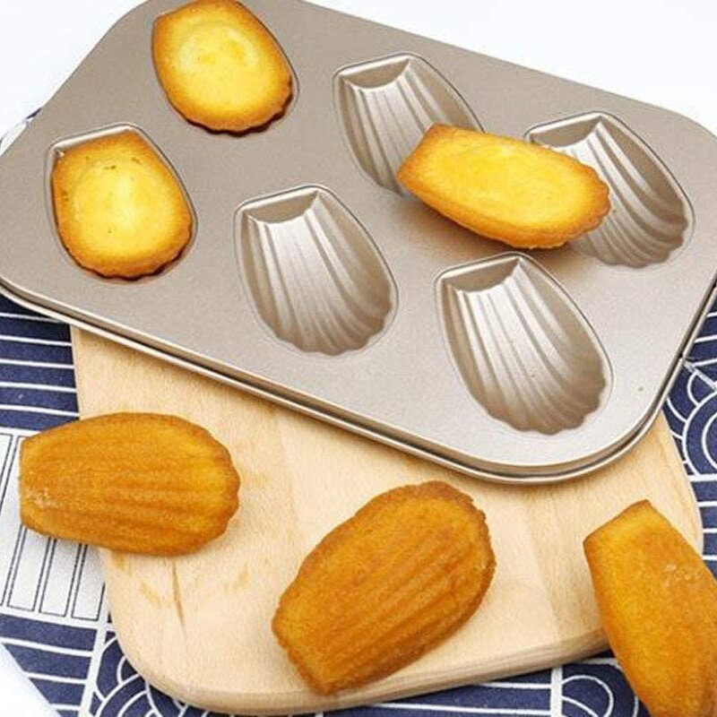 2 Pack Madeleine Mold Cake Pan, NonStick Heavy Duty Madeline Bakeware