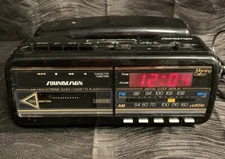 Vtg SOUNDESIGN Clock Radio Cassette/Phone/Alarm Model 7580 **For Parts**