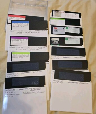 Rare Vintage Lot MS-Dos 5.25  Floppy Disc DanCad 3D Software PC Generic CAD 2.0
