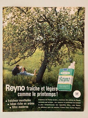 REKLAME 60ER JAHRE - ZIGARETTEN REYNO - MENTHOL FRISCH - USA