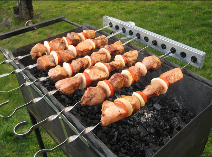 Automatic Rotating BBQ Grill Rack with Spits and Self-powered
Opens in a new window or tab