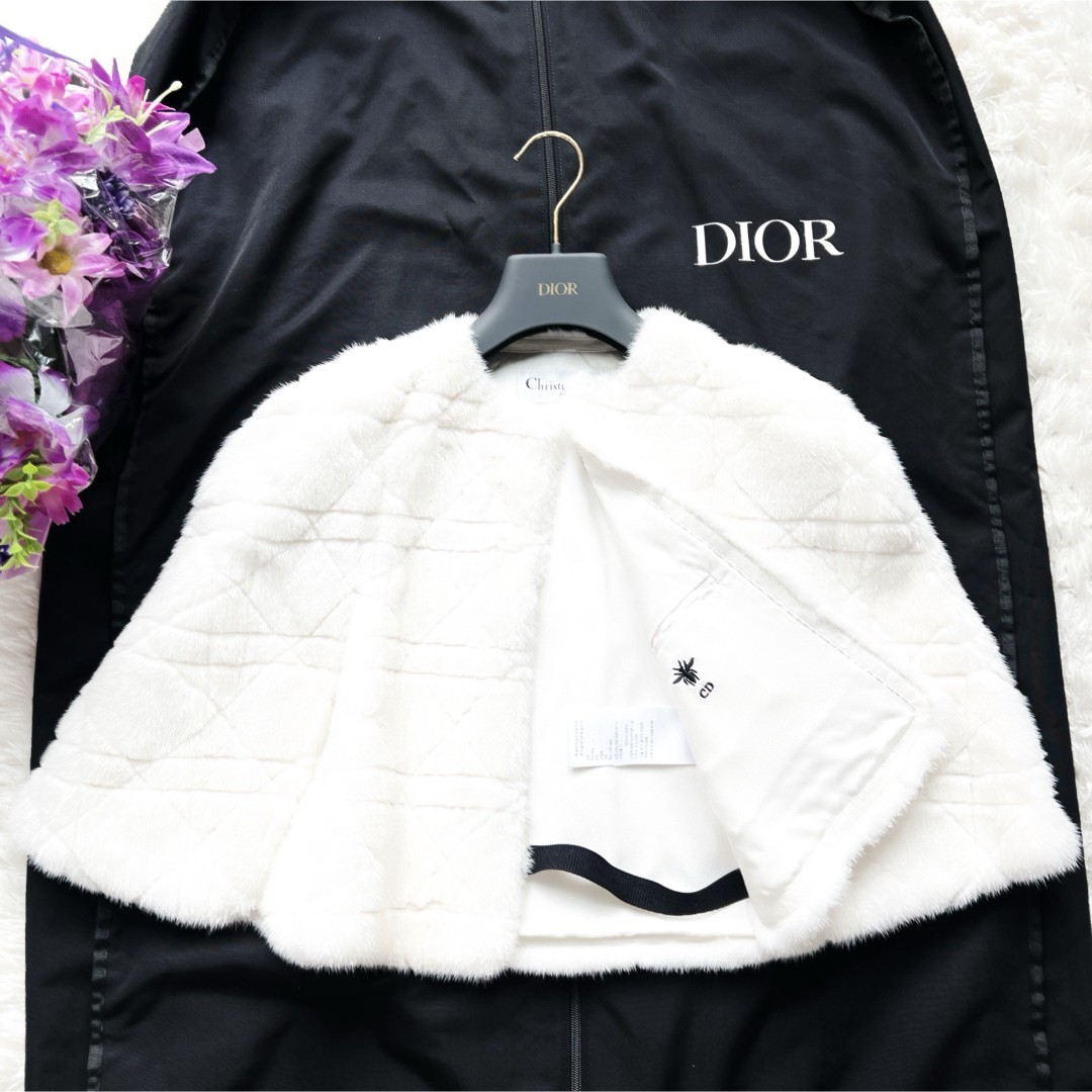 2025F/W NEW £16,000 CHRISTIAN DIOR MINK FUR CAPE IT38 JACKET COAT LEATHER SILK