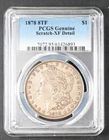 XF Detail 1878 8TF PCGS Morgan Silver Dollar $1 Circulated US Coin Scratched