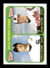 2014 Topps Heritage Rookie Stars 74 Charlie Leesman & Muchael Belfiore BXCP51