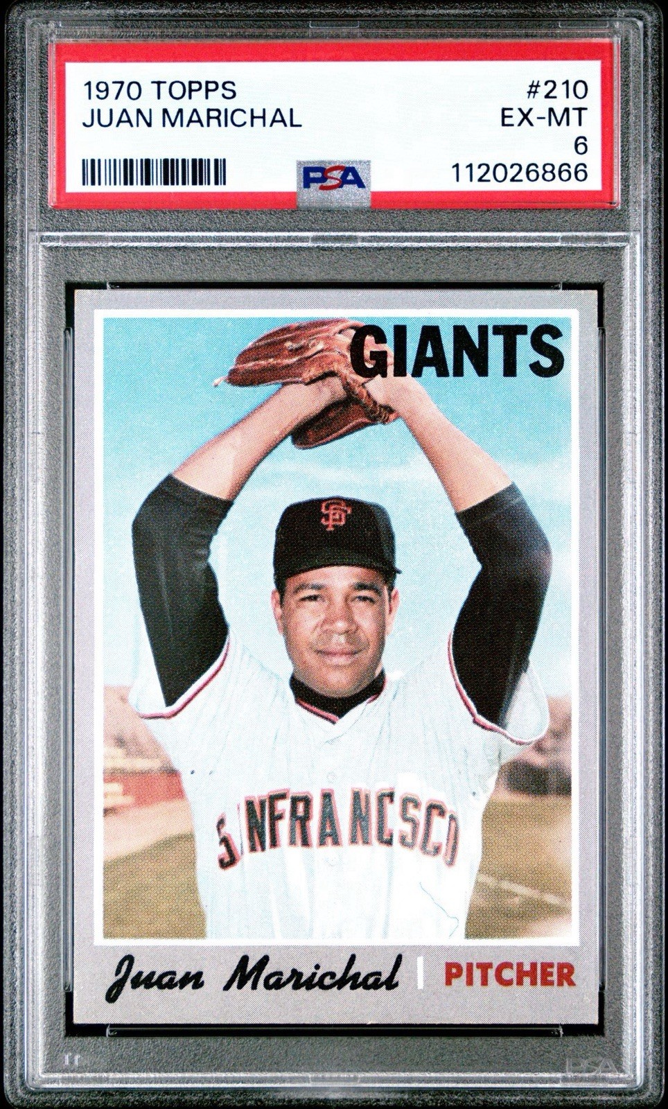 1970 Topps #210 Juan Marichal Giants PSA 6 EX MT