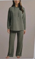 Max  Mia Women's Hoodie Lounge Set Dark Sage Supersoft Relaxed Travel Sz. XXL