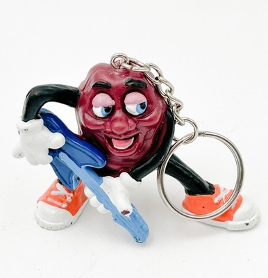 Vintage California Raisin Keychain Rockstar Guitar Custom Backpack Charm