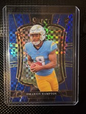 2025 Panini Select - Premier Level Omarion Hampton #102 Blue Prizm /175 (RC)