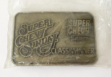 Vintage Super Chevy Sunday Magazine Class Winner Belt Buckle Gold Color Car Show