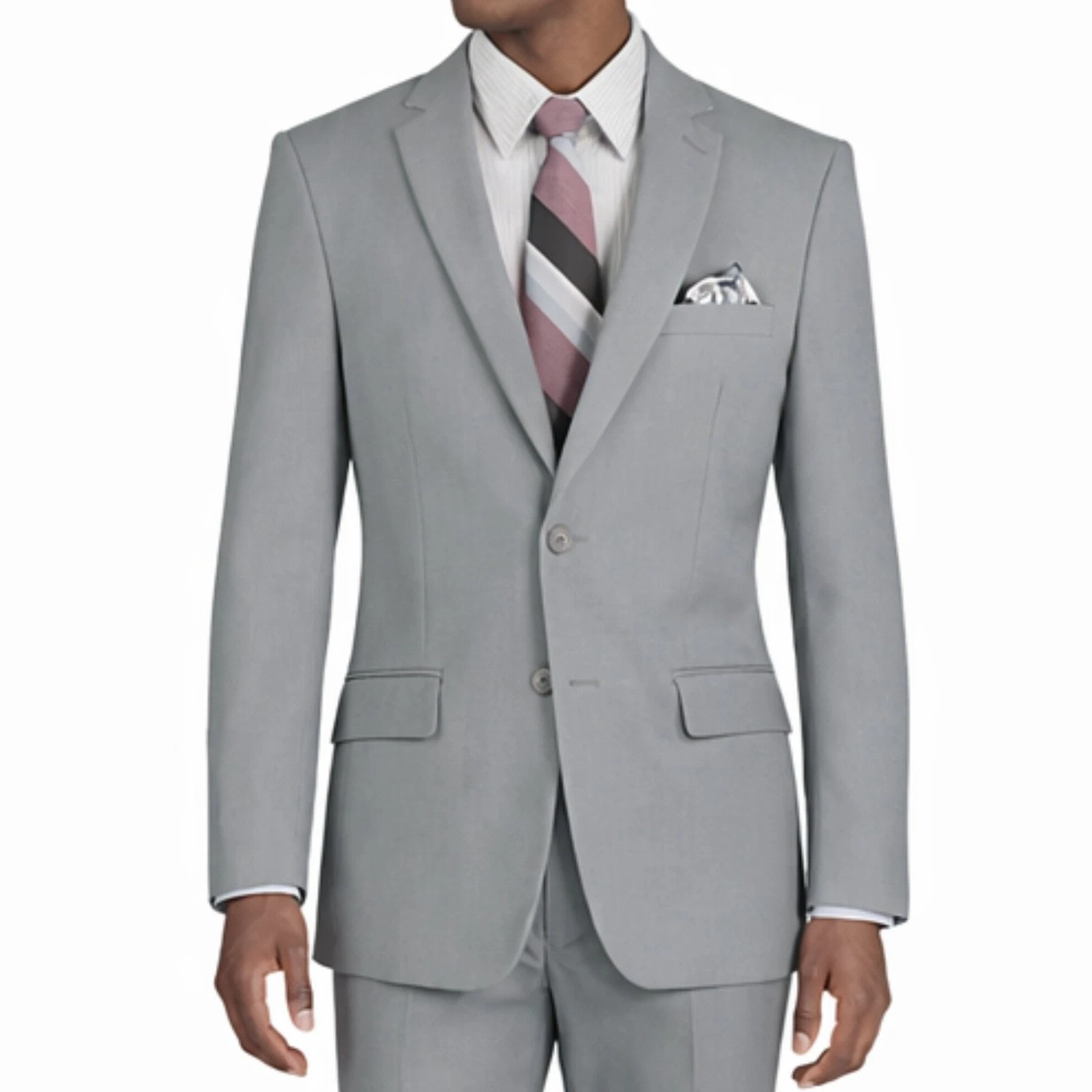 LUCCI Men's Medium Gray 2 Button Slim Fit Poplin Polyester Suit, 34S-56L - NEW
Opens in a new window