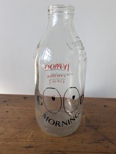 Typhoo Tea Good Morning Unigate Vintage Milk Bottle 1 Pint Advertising Glass