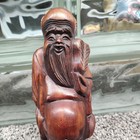 10 inch  Shou Lao Shou Xing Hand Carved Wood Statue Asian Chinese God  nice wood — photo 8