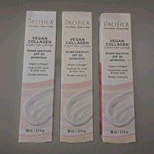 3PCS Vegan Collagen Every Day Lotion SPF 30 by Pacifica for Women 1.7 oz Lotion