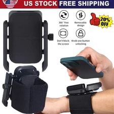 NEW Rotatable Wristband Phone Holder Armband Cell Phone Bag Sports Holder USA