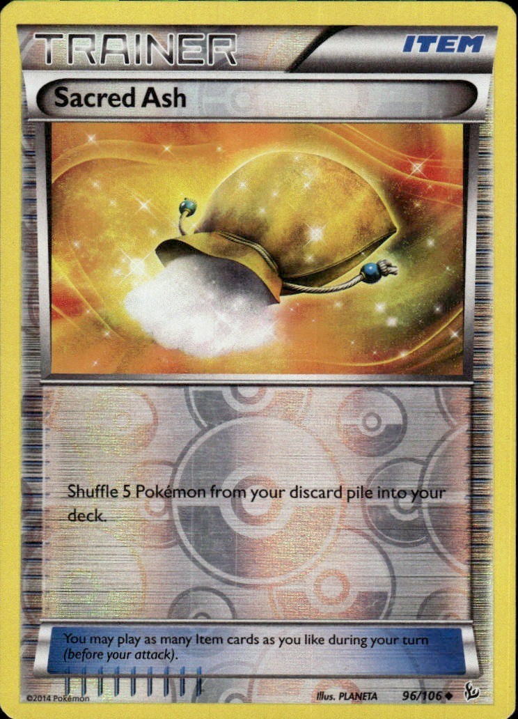 Sacred Ash Reverse Holo Uncommon XY - Flashfire 96/106 LP