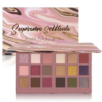 Prism Makeup Matte Eyeshadow Palette Pro 18 Colors Pigmented 04# Solitude 