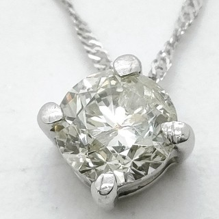 Jewelry Necklace Natural Diamond 0.45ct Platinum 2658097