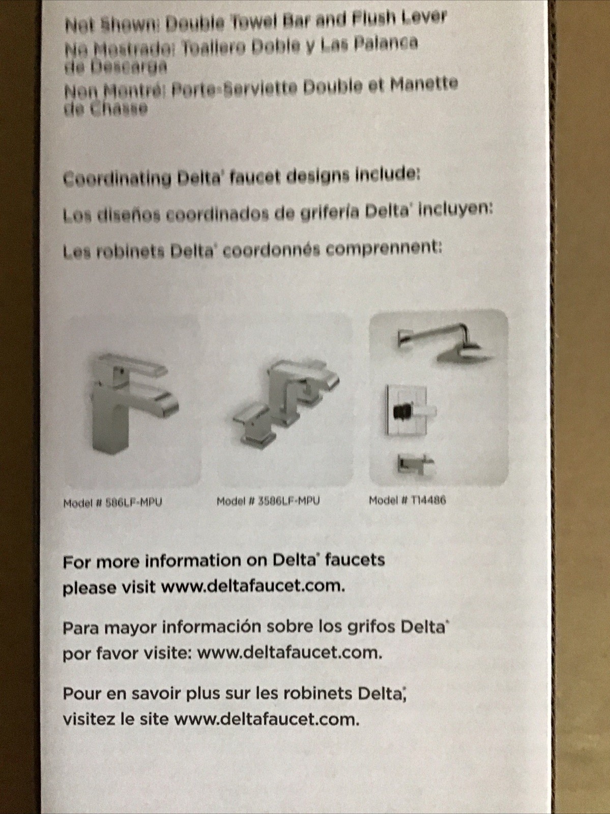 Lot of (3) Delta 77518 - Ara 18 Inch Wall Mounted Towel Bars in Chrome. Sealed