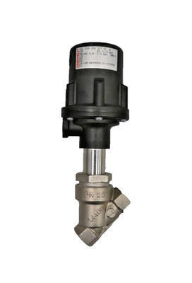 GEMÜ 554 Schrägsitzventil DN15 PN25 NC pneumatisch Edelstahl