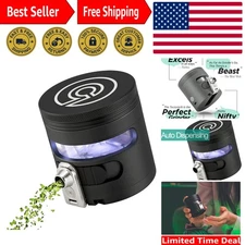 Tectonic9 Manual Grinder with Automatic Dispenser - Compact 2.5'' Black Elegance