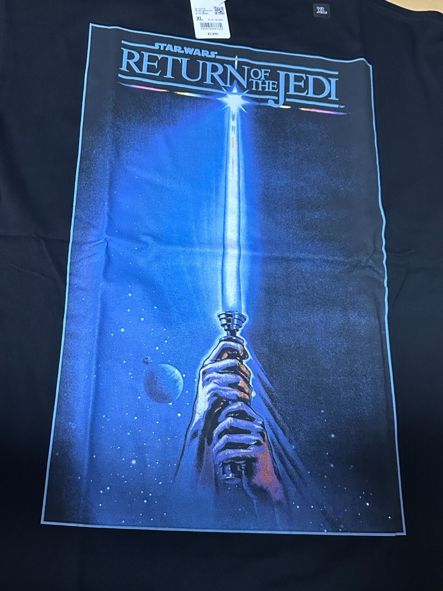 UNIQLO STAR WARS T-Shirt Kosuke Kawamura XL Black THE JEDI