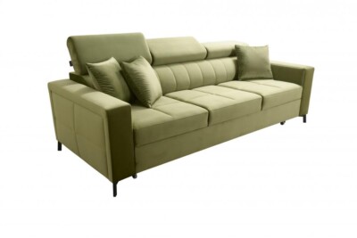 Sofa AXIS Schlafsofa verstellbare Kopfstützen Bettkasten Couch Schlaffunktion 16