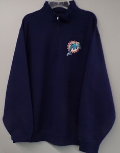 NFL Miami Dolphins Old Logo Mens 1/4 Zip Sweatshirt XS-4XL, LT-4XLT New
