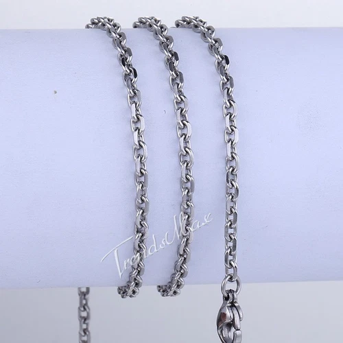 2.5/3/4/6/9mm Cable Rolo Link Stainless Steel Mens Boys Chain Necklace 18-36" image 3
