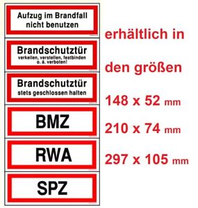 Aufzug Im Brandfall Nicht Benutzen Rwa Bmz Spz Nachleuchtend Schilder Din 4066 Ebay