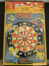The Simpsons Dart Board Moe’s Tavern Sealed NIP Item 4750 Metal Dartboard 6 Dart