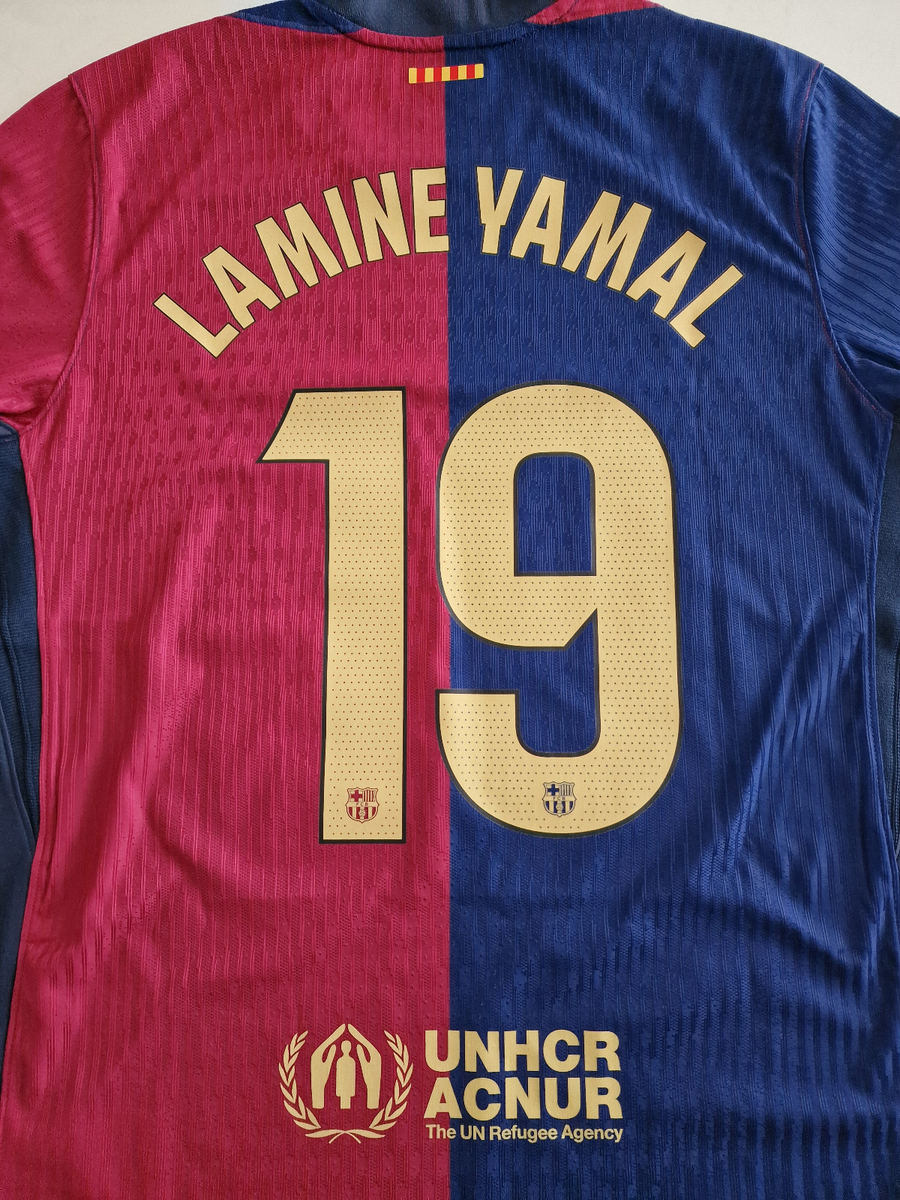 LAMINE YAMAL アマル 19 バルセロナ✕トラビス コラボ 半袖シャツ バルセロナ✕トラビス コラボ アマル 19番 半袖 ユニフォーム