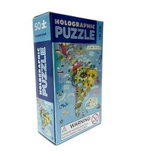 Crocodile Creek Holographic Puzzle 50pc Central South America Party Favor New